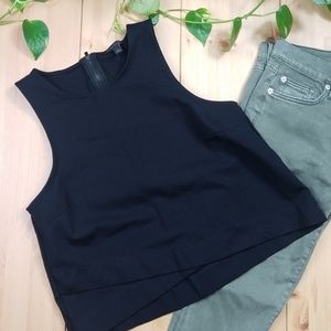 Banana Republic | black tiered crop top